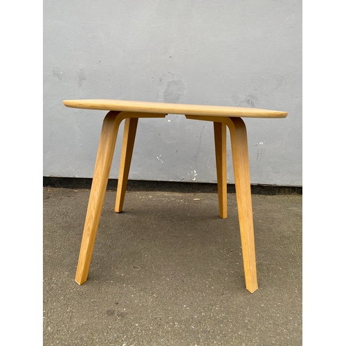 600 - Mid Century teak & Fabric Dining chairs + Modern compact dining table 

See images for all dimension... 