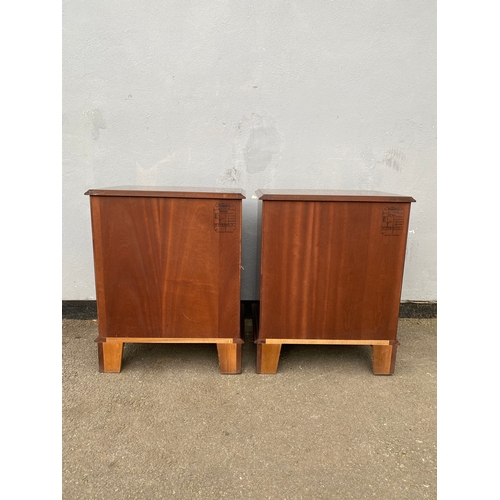 603 - A pair of Bevan Funnell Reprodux bedside chest of three drawers. 

Dimensions - 16.5