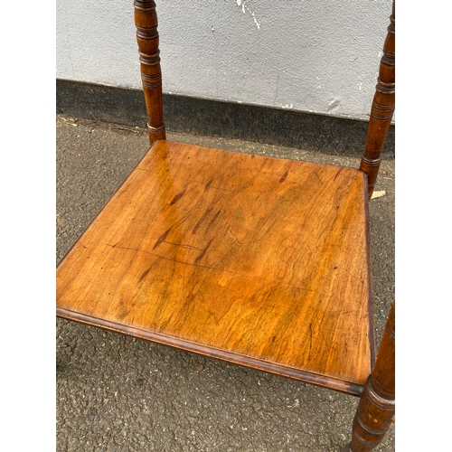 606 - Antique two tier octagonal side table. 

Dimensions - 19