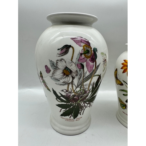 285 - Two Portmeirion Vases + Bowl 