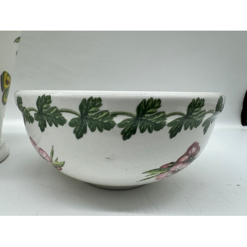 285 - Two Portmeirion Vases + Bowl 