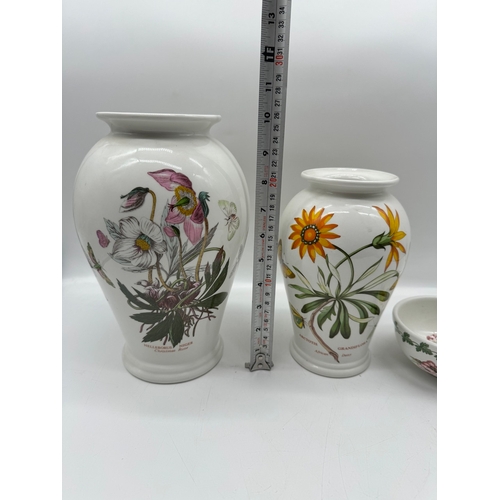 285 - Two Portmeirion Vases + Bowl 