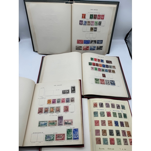 286 - Four albums of 19th - Early 20th Century Stamps well catalogued in albums including Great Britain / ... 