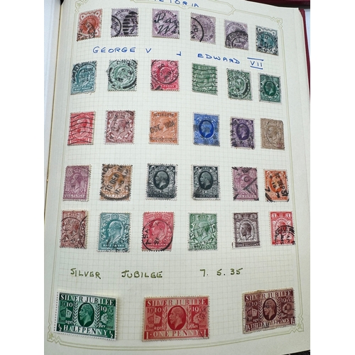 286 - Four albums of 19th - Early 20th Century Stamps well catalogued in albums including Great Britain / ... 