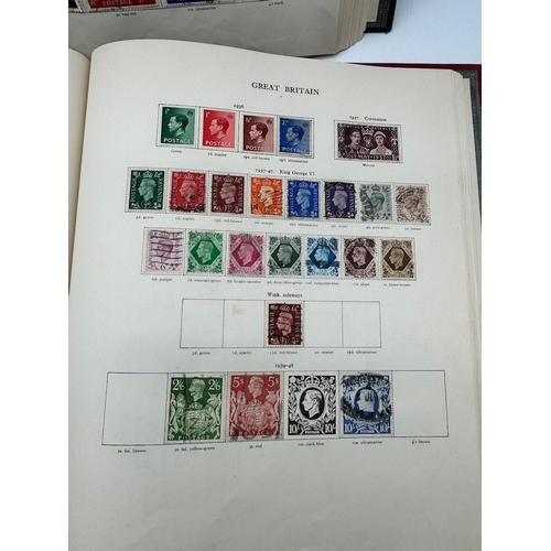 286 - Four albums of 19th - Early 20th Century Stamps well catalogued in albums including Great Britain / ... 