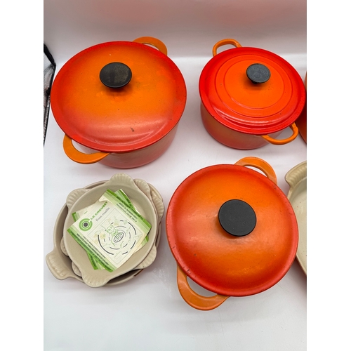 294 - Orange Le Creuset / Cuisine Royale Cooking Pots / Trays