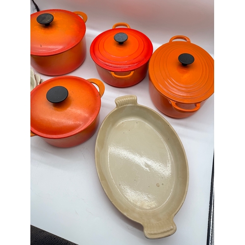 294 - Orange Le Creuset / Cuisine Royale Cooking Pots / Trays