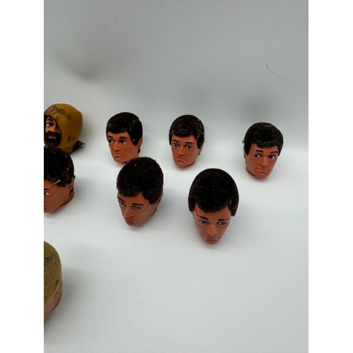 77 - Lot of 10 Vintage 1970's Moving Eyes Action Man Heads