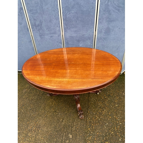 310 - Antique oval dining table and four chairs. 

Please see images for all dimensions.