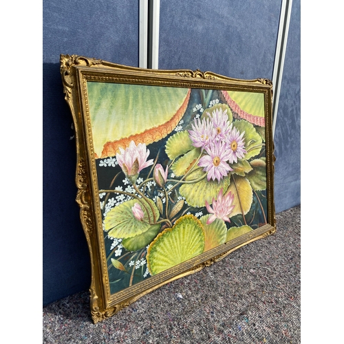 320 - Original Oil painting 'Kew Symphony' in ornate gilt frame signed by Kate Harrison. 

Dimensions - 31... 