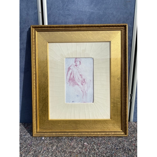 322 - Gilt framed print of Michelangelos 'Study for Phrygian Sibyl' 

Dimensions - 24