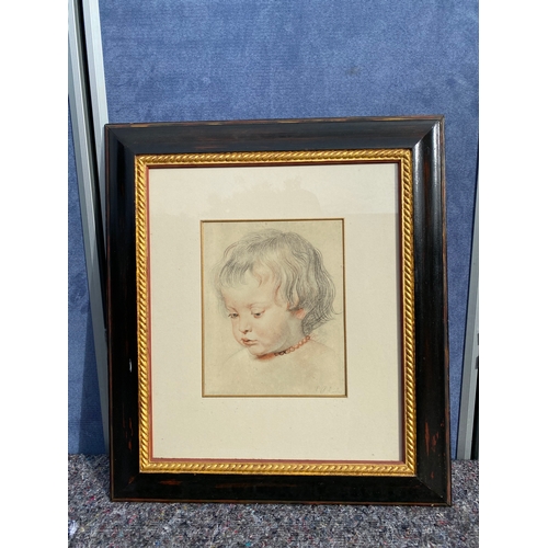 323 - Peter Paul Rubens (1577-1640) sketch of Nicolas Rubens aged 2 circa 1619 facsimile 

Dimensions - 20... 