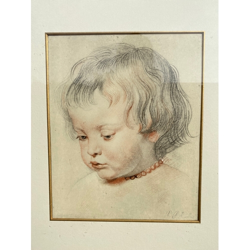 323 - Peter Paul Rubens (1577-1640) sketch of Nicolas Rubens aged 2 circa 1619 facsimile 

Dimensions - 20... 