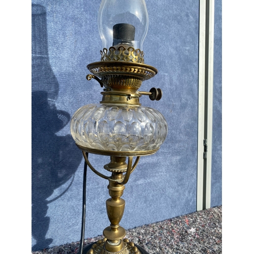 332 - Converted 19th century Hinks & Sons paraffin lamp