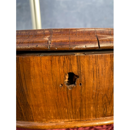 338 - Mid Victorian Rosewood Work / Lamp Table with a lovely marquetry work to the underside, concealing a... 