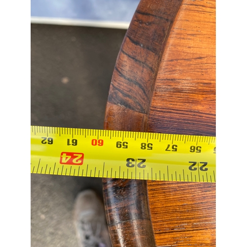 338 - Mid Victorian Rosewood Work / Lamp Table with a lovely marquetry work to the underside, concealing a... 