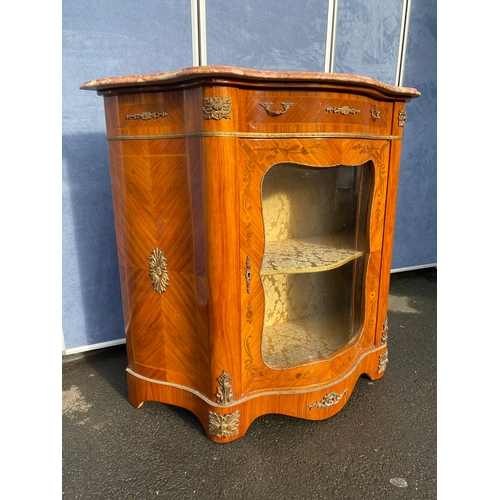 347 - Antique French Boulle pier display cabinet with marble top 

Dimensions - 44