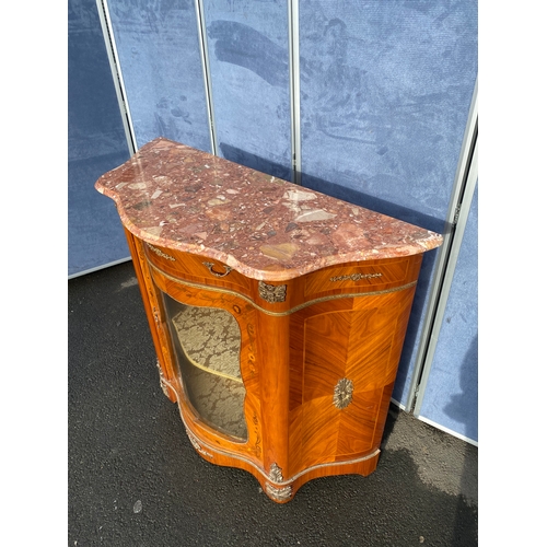 347 - Antique French Boulle pier display cabinet with marble top 

Dimensions - 44