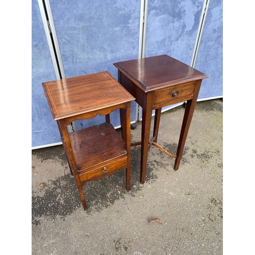 357 - Two Antique small side tables. 

Please see images for dimensions.