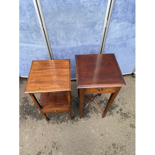 357 - Two Antique small side tables. 

Please see images for dimensions.