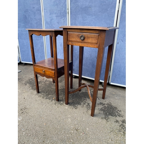 357 - Two Antique small side tables. 

Please see images for dimensions.