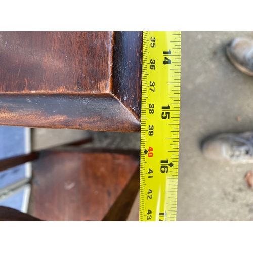 357 - Two Antique small side tables. 

Please see images for dimensions.