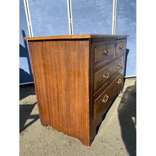 360 - Antique Walnut & Mahogany two over two drawer chest of drawers. 

Dimensions - 42