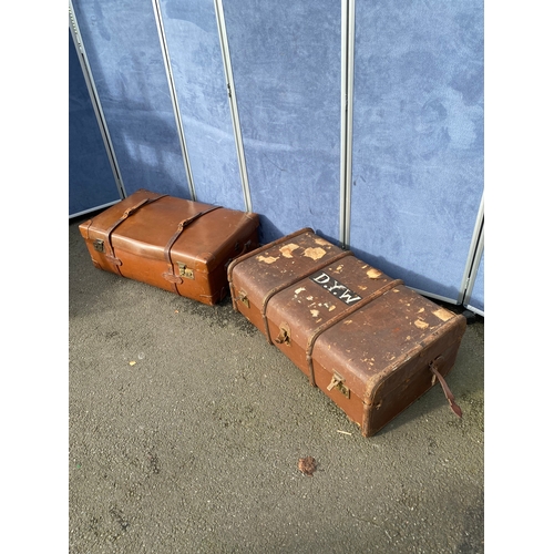 363 - Two Vintage Military trunks. 

Please see images for dimensions.