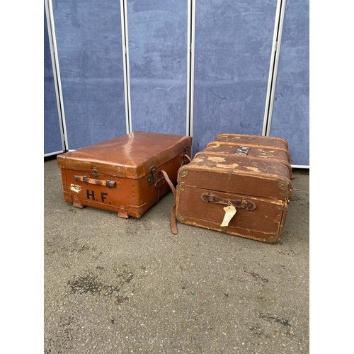 363 - Two Vintage Military trunks. 

Please see images for dimensions.