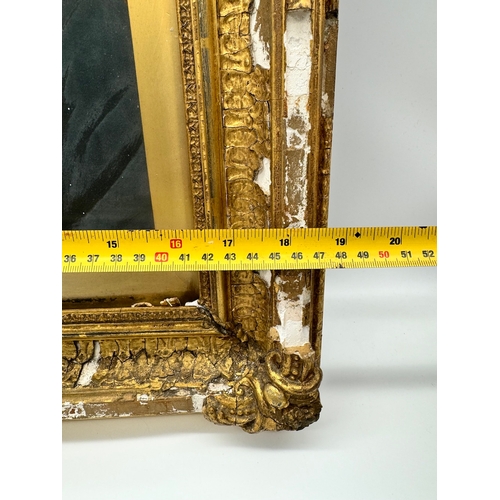 1 - Original 19th Century Portrait of Gentleman in period gilded frame 59cm x 47cm A/F