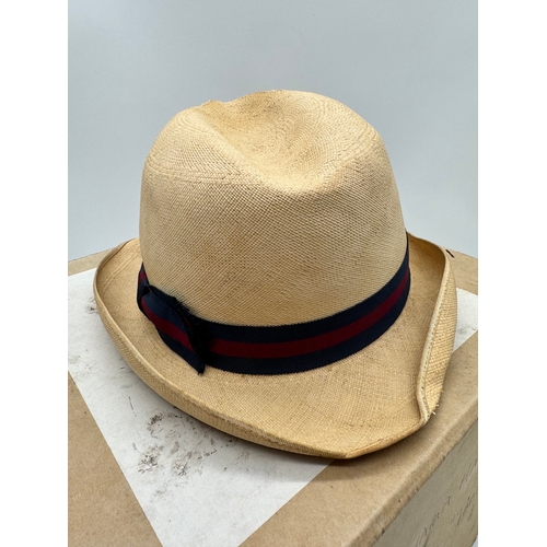 10 - Vintage Herbert Johnson Panama Hat in original box  A/F