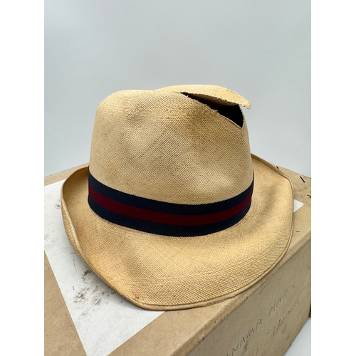 10 - Vintage Herbert Johnson Panama Hat in original box  A/F