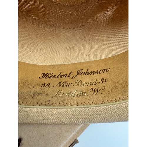 10 - Vintage Herbert Johnson Panama Hat in original box  A/F