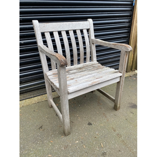 379 - Alexander Rose Teak garden arm chair. 

Dimensions - 24