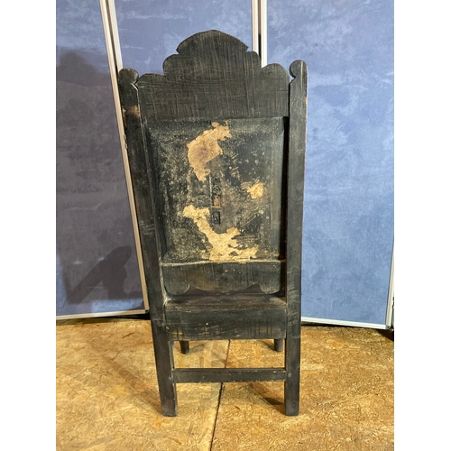 386 - Early 19th Century carved Oak Wainscot Armchair. 

Dimensions - 20