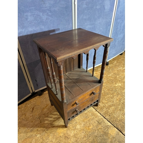 391 - Antique side cabinet with two drawers.