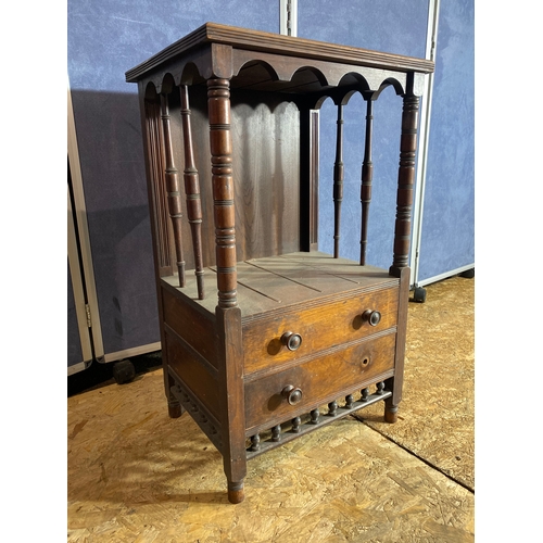 391 - Antique side cabinet with two drawers.