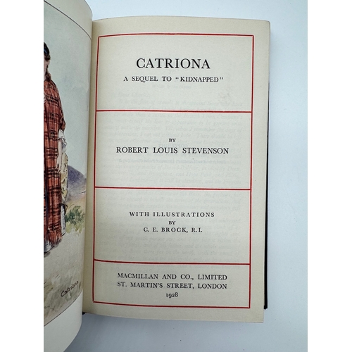 22 - 15 Leather bound novels by various authors incluing Rudyard Kipling, R L Stevenson, John galsworthy ... 