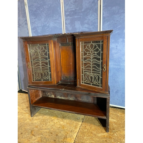 395 - Antique displayed unit married together 

Dimensions - 43.5