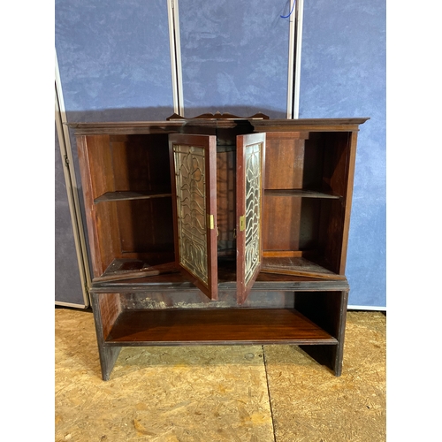 395 - Antique displayed unit married together 

Dimensions - 43.5