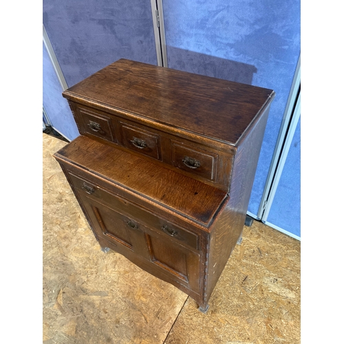 396 - Antique vintage four drawer cupboard. 

Dimensions - 24.5