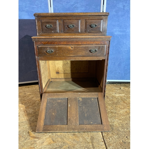 396 - Antique vintage four drawer cupboard. 

Dimensions - 24.5