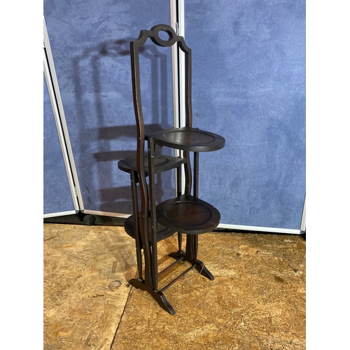 400 - Antique foldable pot stand.