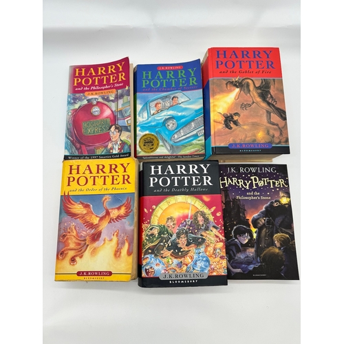 27 - Six Harry Potter Books including 1st editions