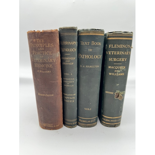 29 - Four 19th Century Veterinary / Pathology Reference books with aquatint plates