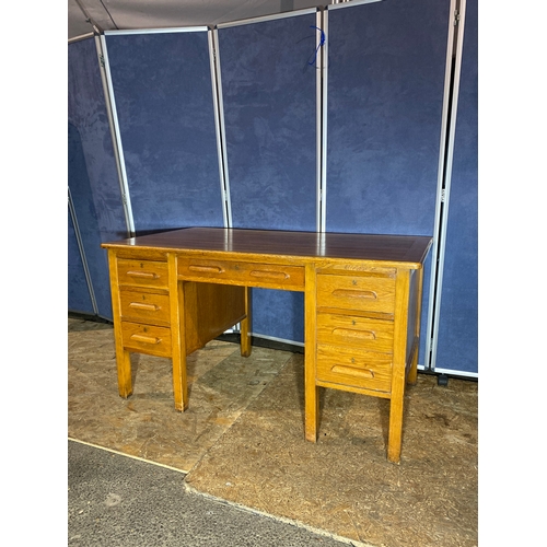 405 - Solid Mid century Oak desk. 

Dimensions - 54