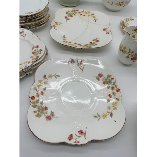 57 - Vintage ceramic plates + tea pot - A/F