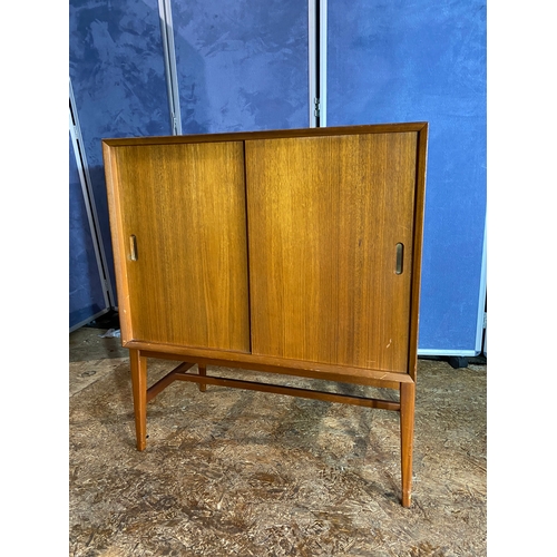 428 - Mid century Walnut record cabinet. 

Dimensions - 28