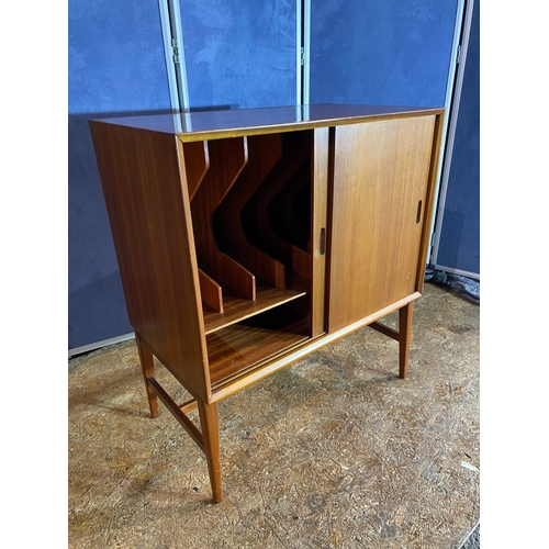 428 - Mid century Walnut record cabinet. 

Dimensions - 28