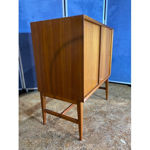 428 - Mid century Walnut record cabinet. 

Dimensions - 28